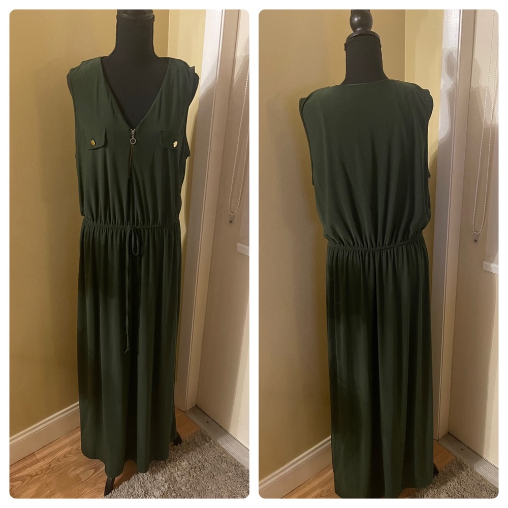 Emma & Michele Forest Green Maxi Dress